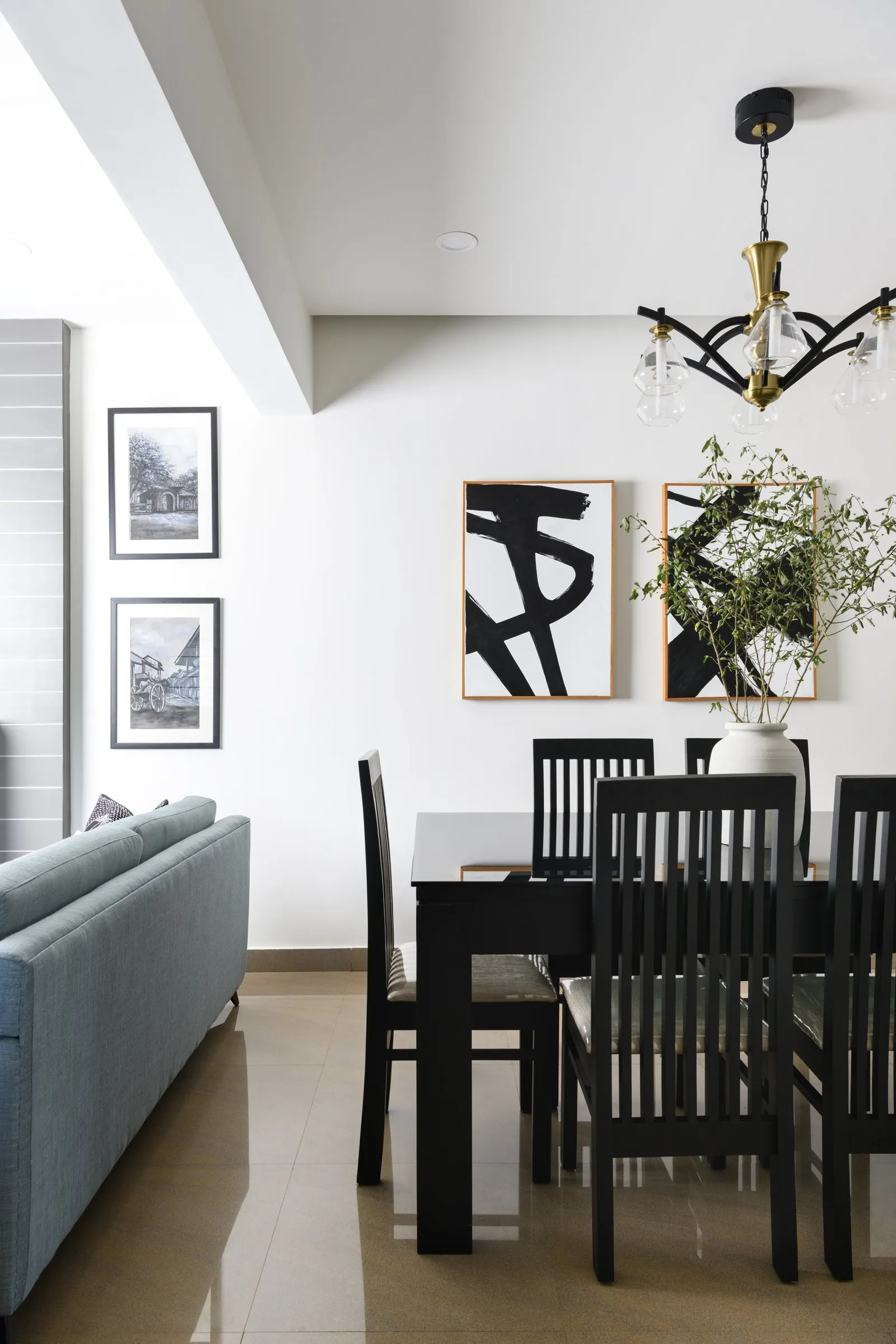 Dining area beside the living room